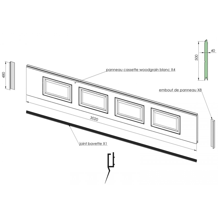 Panneau pour porte de garage