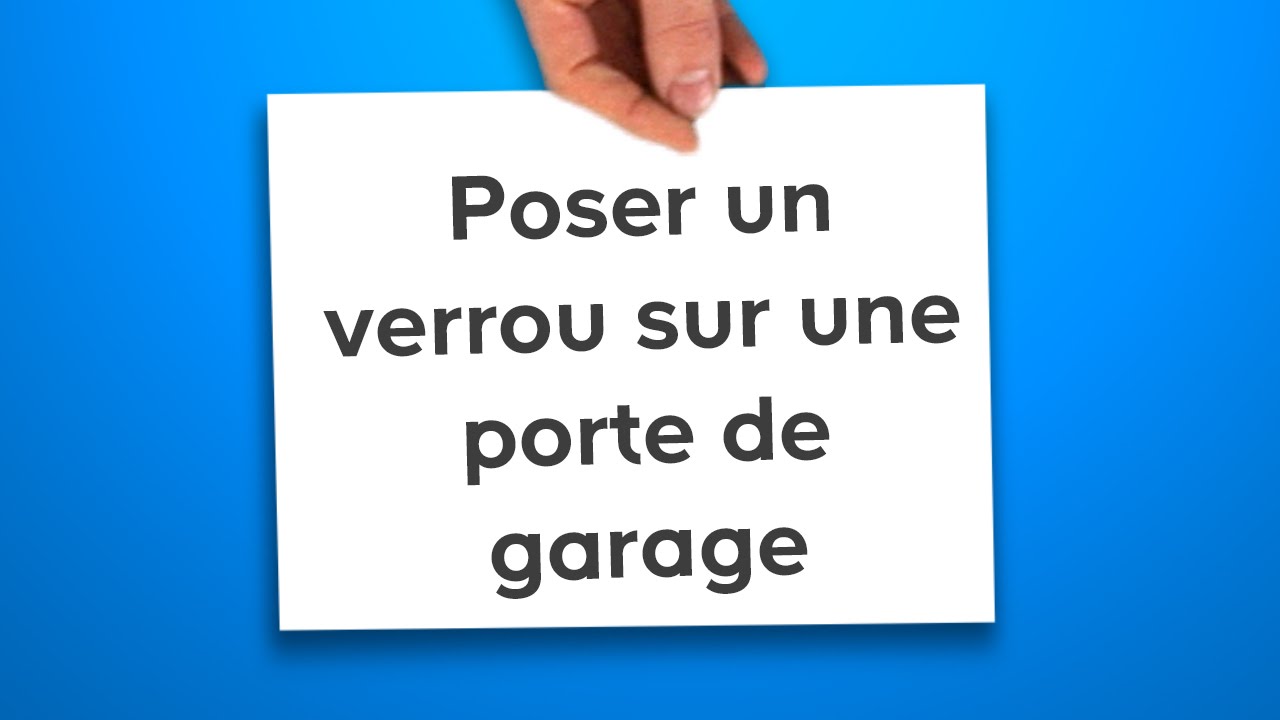 Verrouillage electrique porte de garage