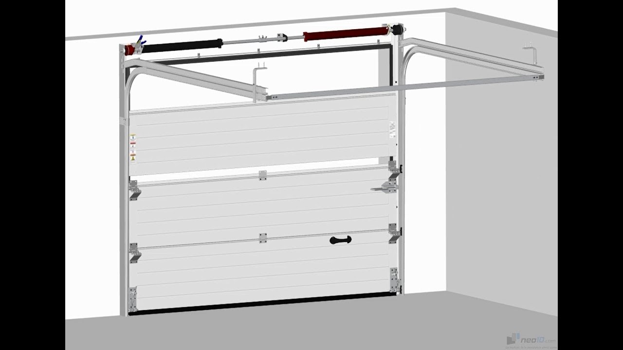 Montage porte de garage sectionnel