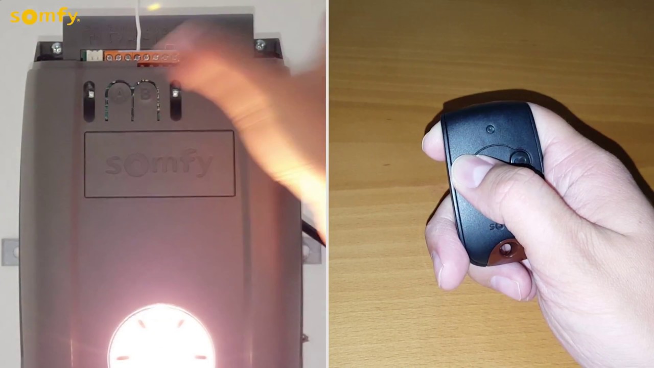 Reglage moteur somfy porte de garage