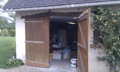 Motorisation porte de garage deux battants