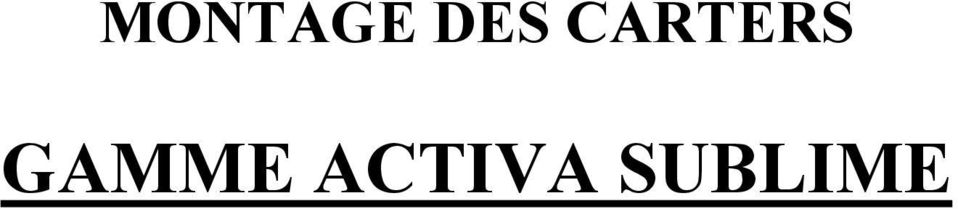 Notice porte de garage sectionnelle activa
