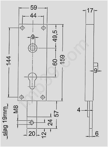 Serrure pour porte de garage basculante tubauto