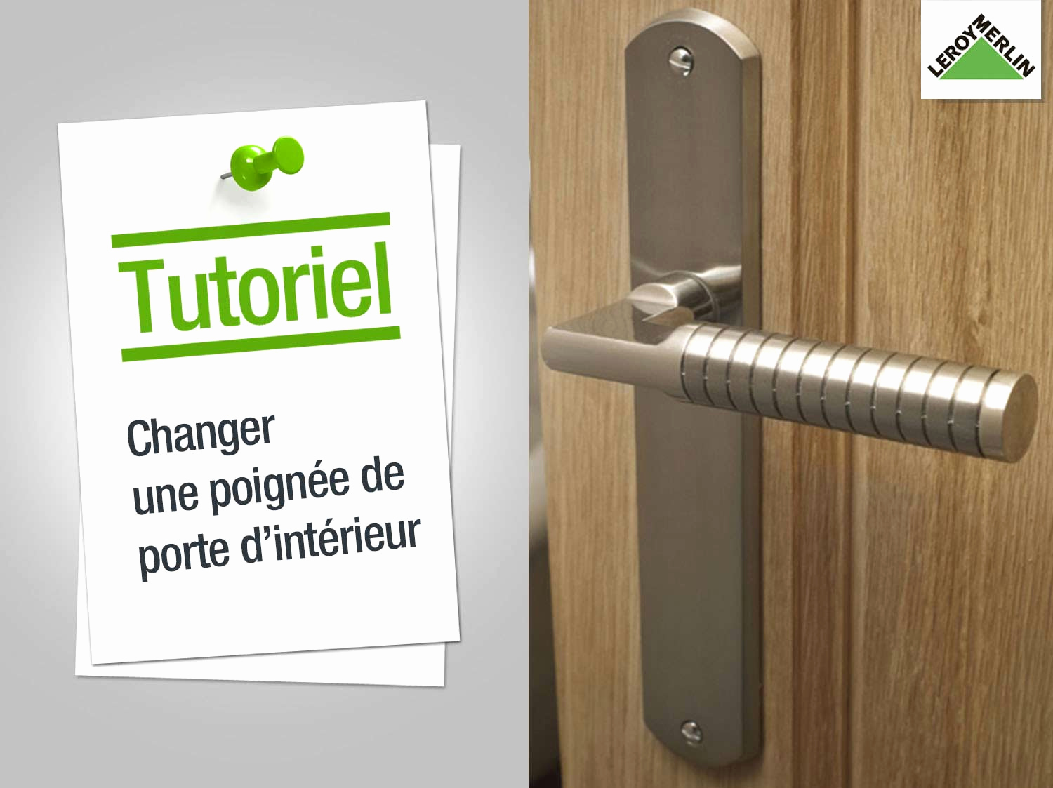 Changer poignée porte de garage