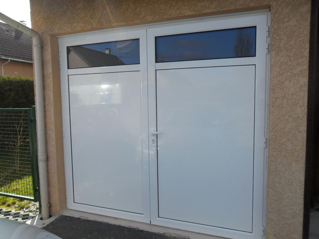Porte de garage alu 2 battants