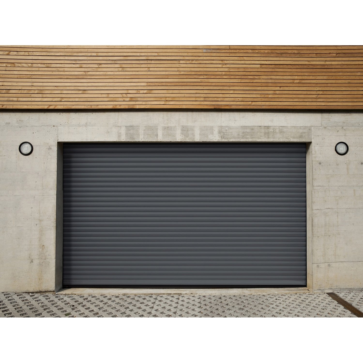 Porte de garage avec enroulement