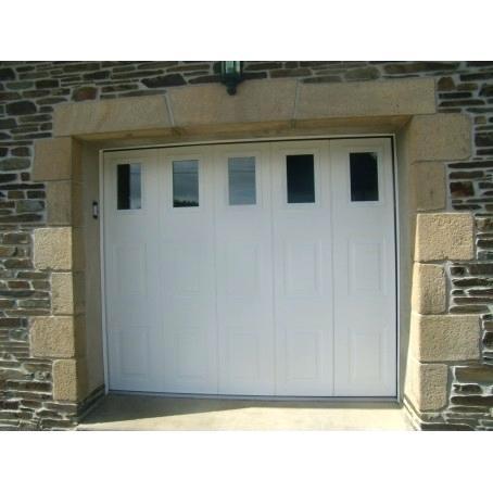 Prix porte de garage basculante isolée avec portillon intégré