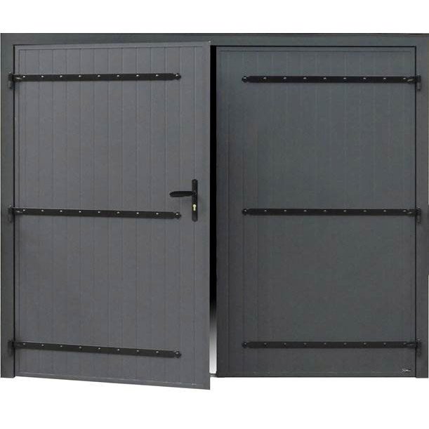 Porte de garage battante en pvc
