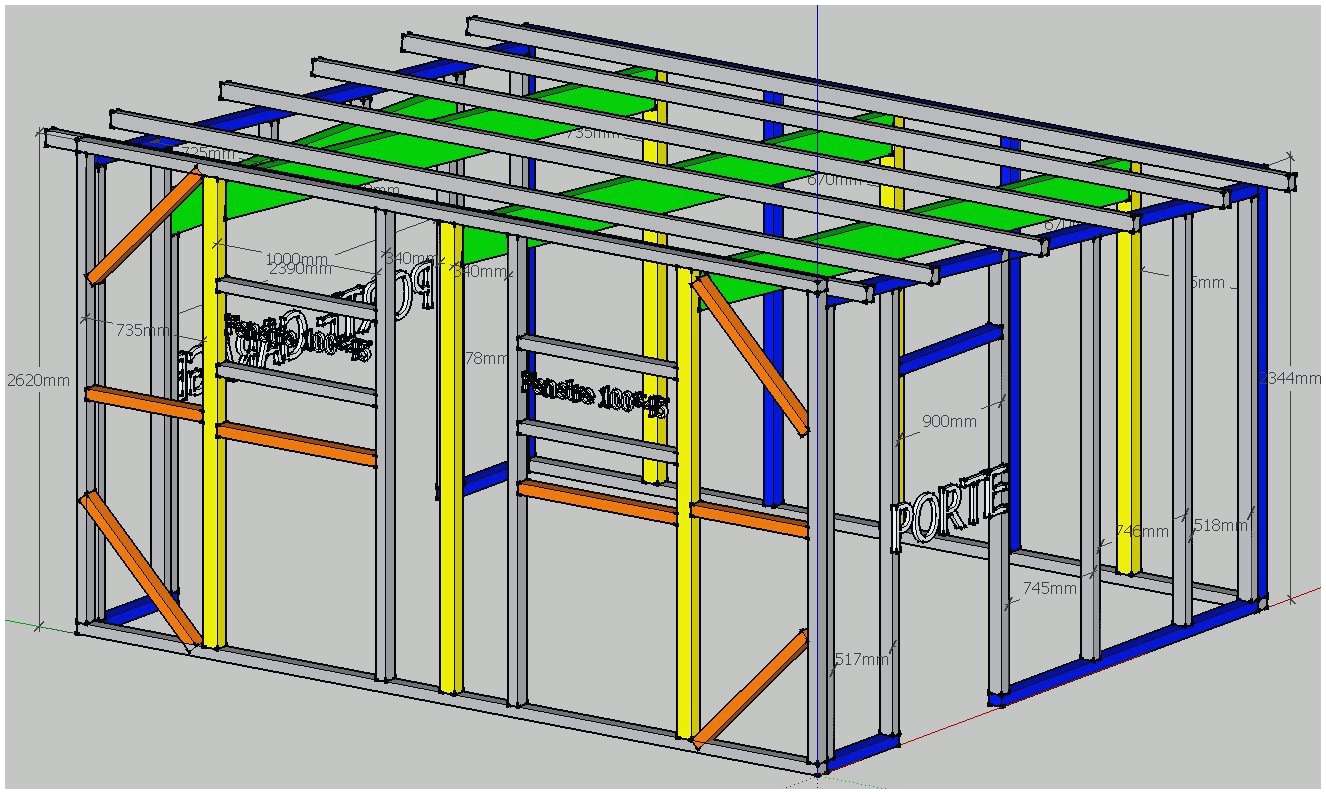 Plan porte de garage bois