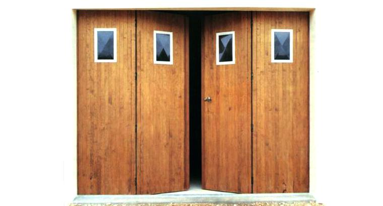 Porte de garage coulissante bois 300 x 200