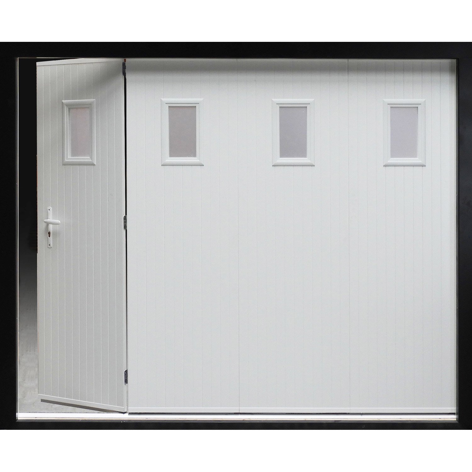 Porte coulissante de garage en pvc
