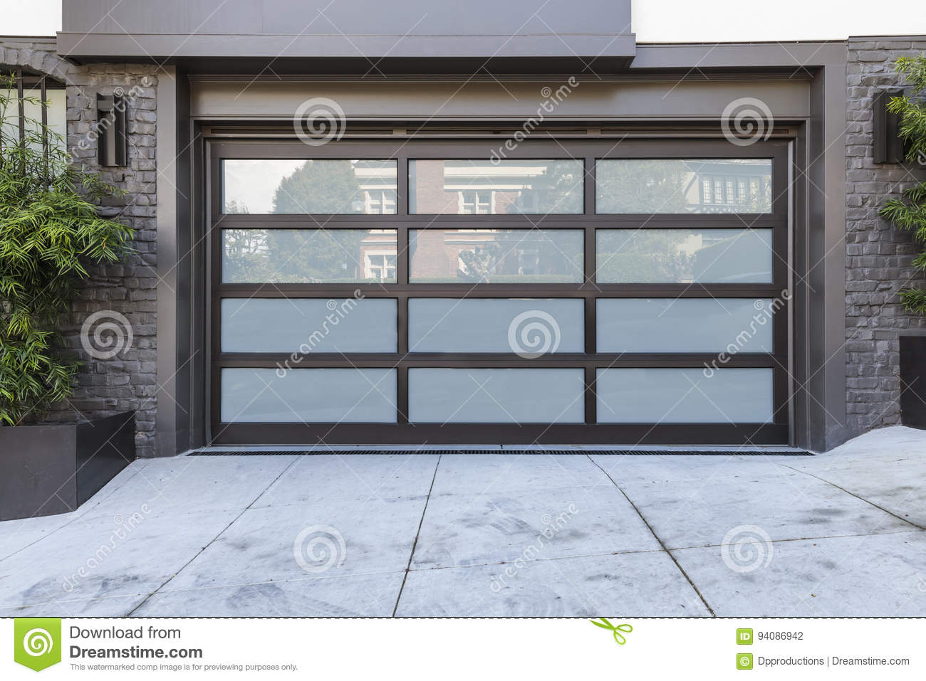 Porte de garage verre