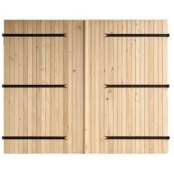 Porte de garage bois deux vantaux