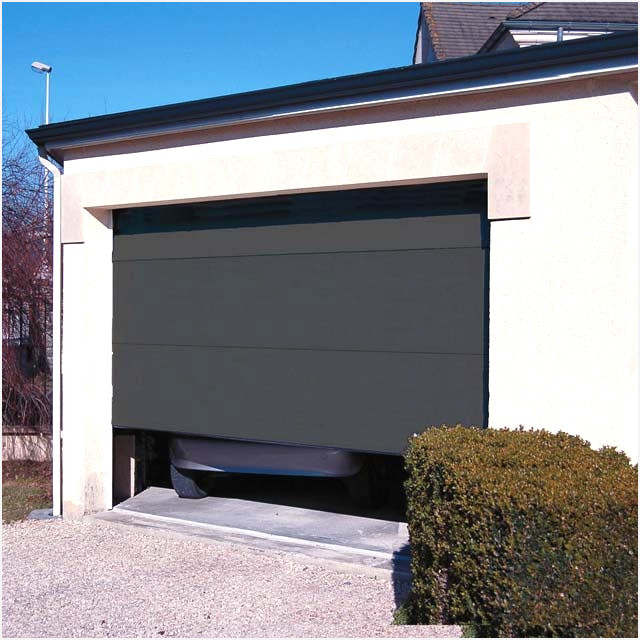 Porte de garage sectionnelle grise anthracite