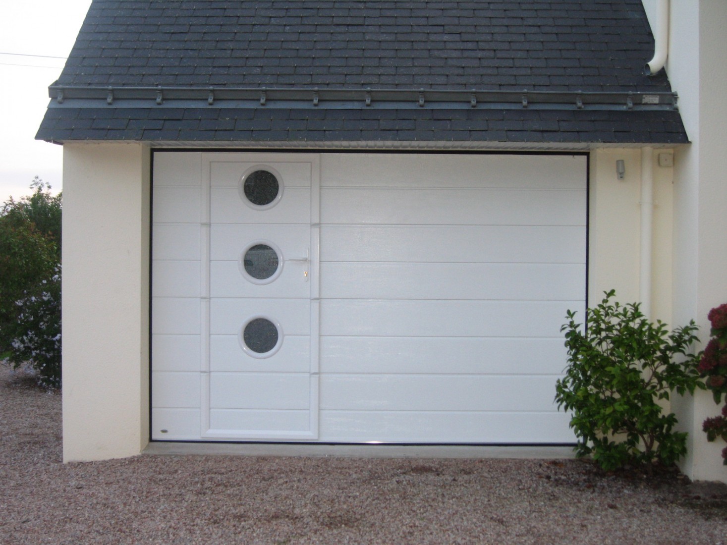 Porte de garage électrique avec porte
