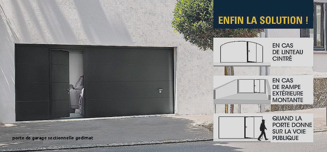 Porte de garage basculante avec portillon gedimat