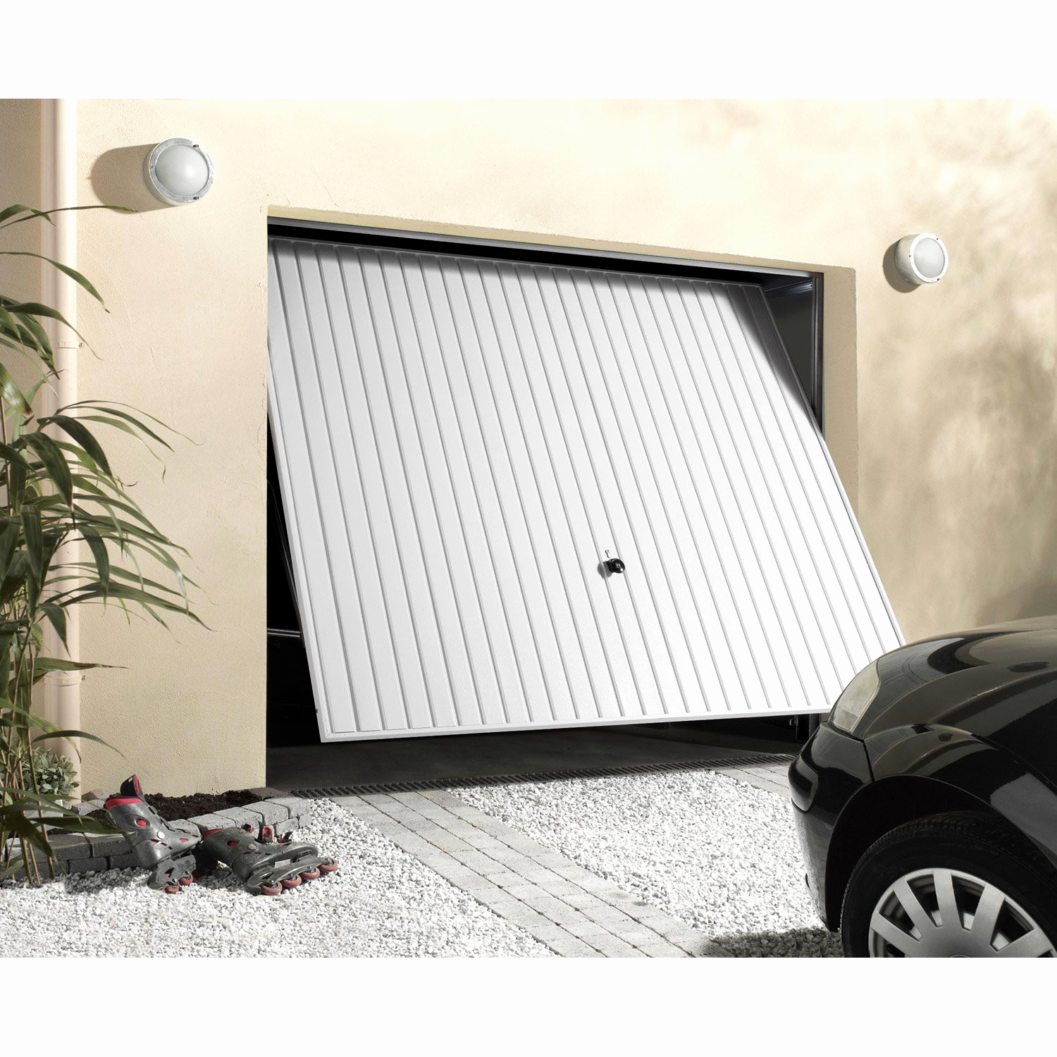 Porte de garage sectionnelle futura blanche