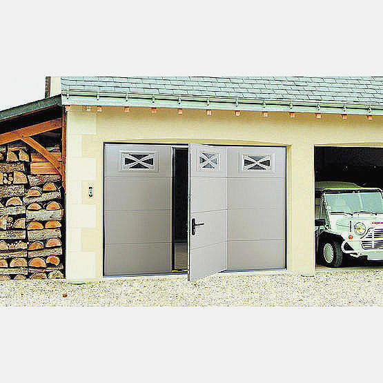 Porte de garage sectionnel avec portillon leroy merlin