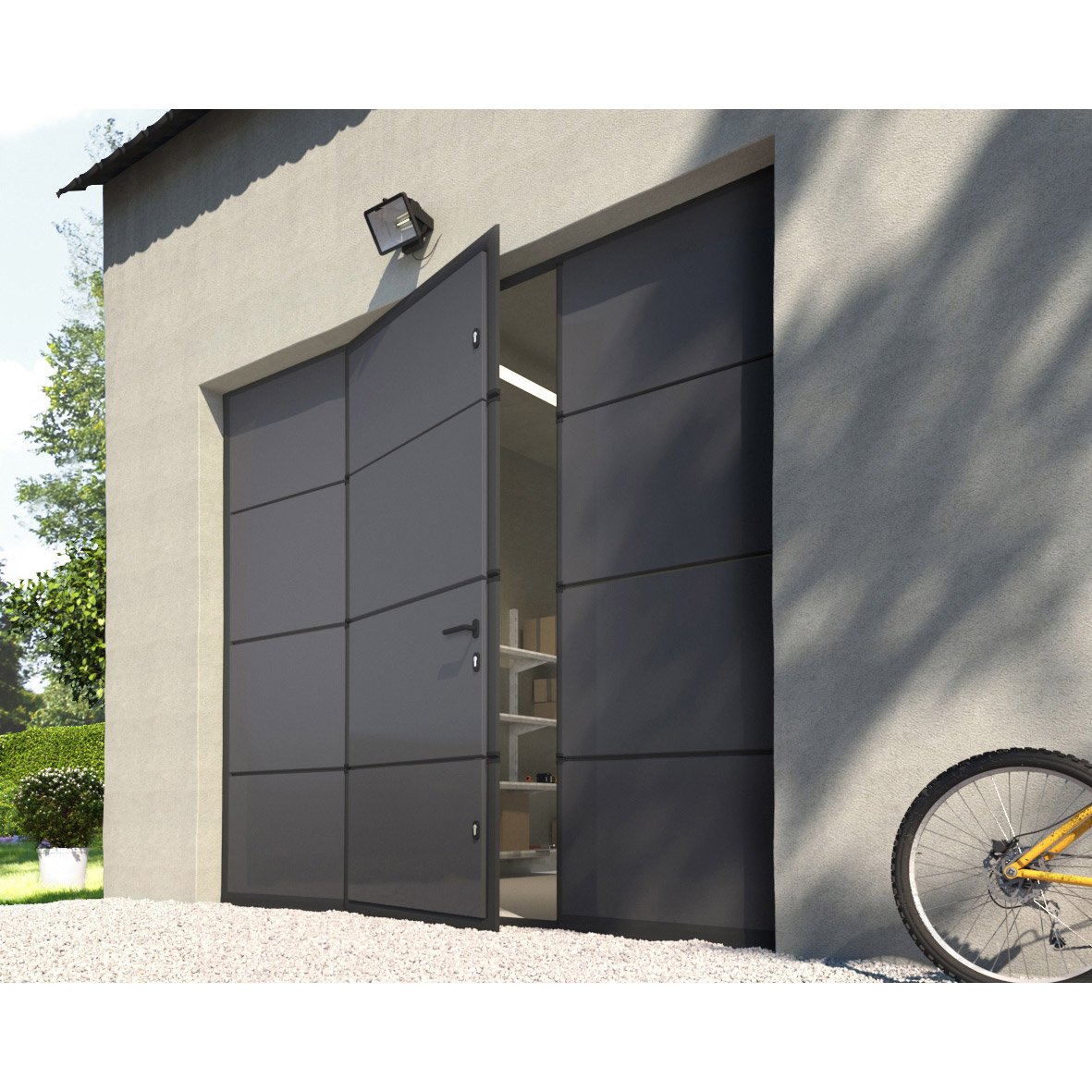 Porte de garage sectionnelle motorisee