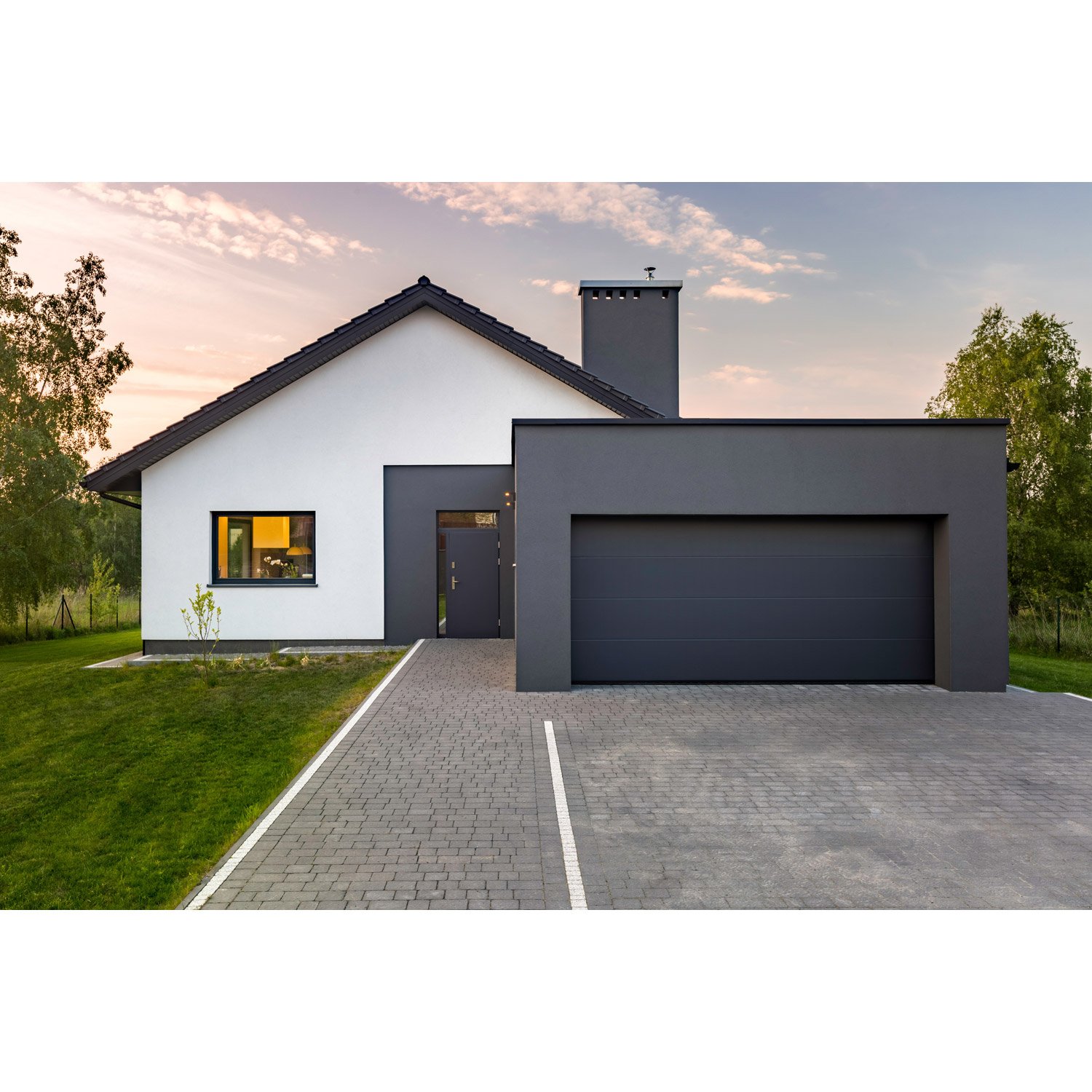Porte de garage grise anthracite