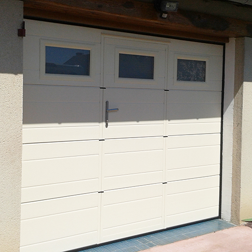 Porte de garage enroulable avec portillon