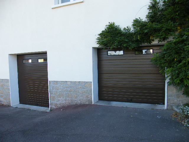 Porte de garage alu d'or
