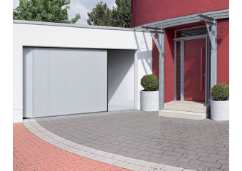 Porte de garage sectionnelle laterale motorisée