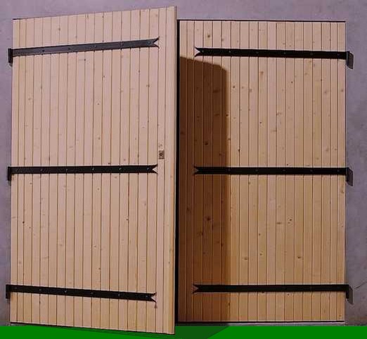 Porte de garage deux vantaux bois