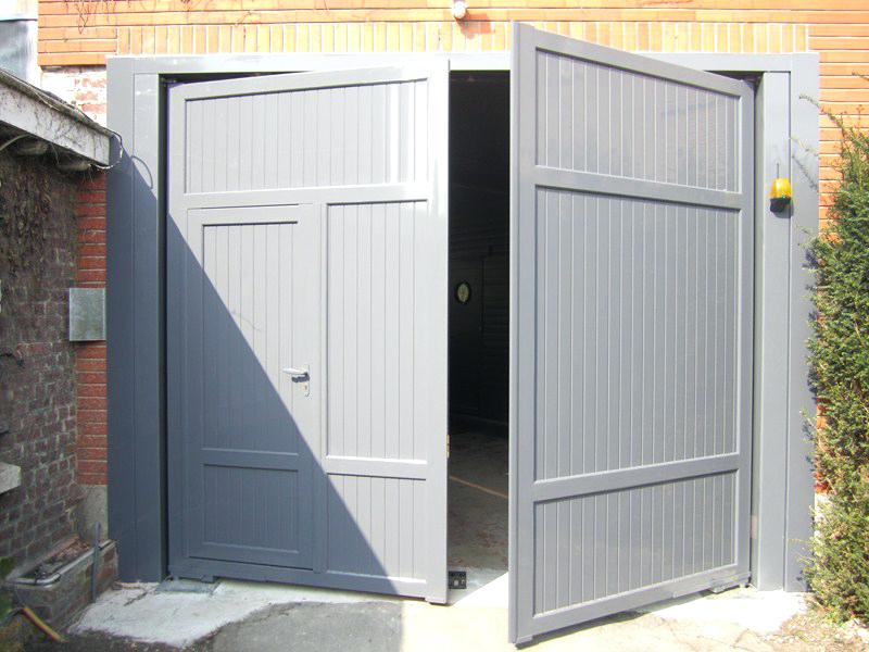 Porte de garage vantaux alu