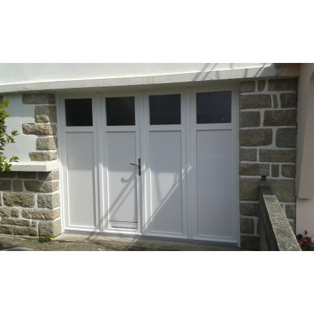 Porte de garage pvc battante
