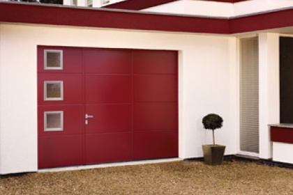 Porte de garage avec porte d entrée