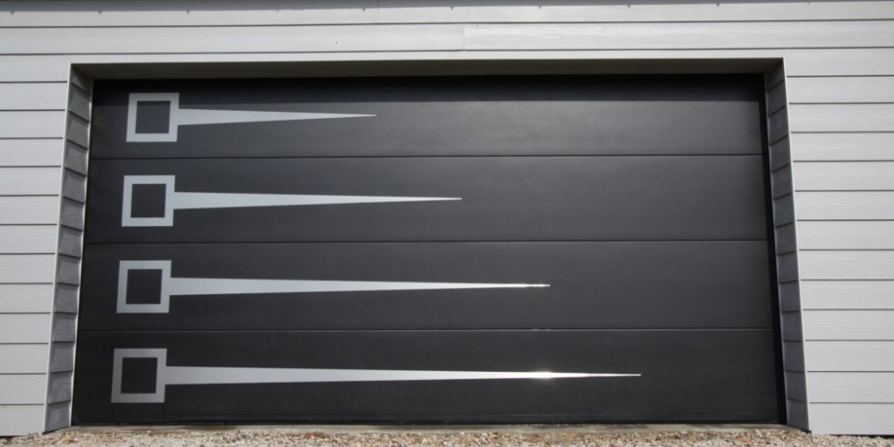 Porte de garage gris