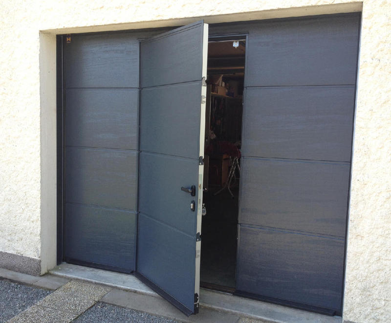 Porte de garage sectionnelle encombrement
