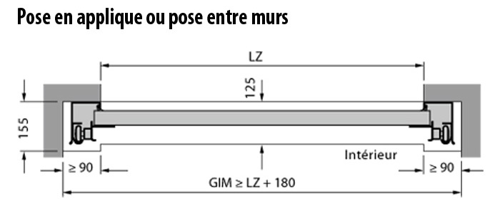 Porte de garage basculante pose en applique