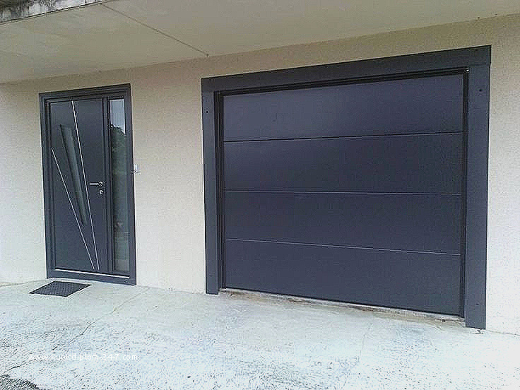 Porte de garage sectionnelle motorisée au meilleur prix