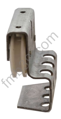 Chariot double galet métal pour porte de garage coulissante