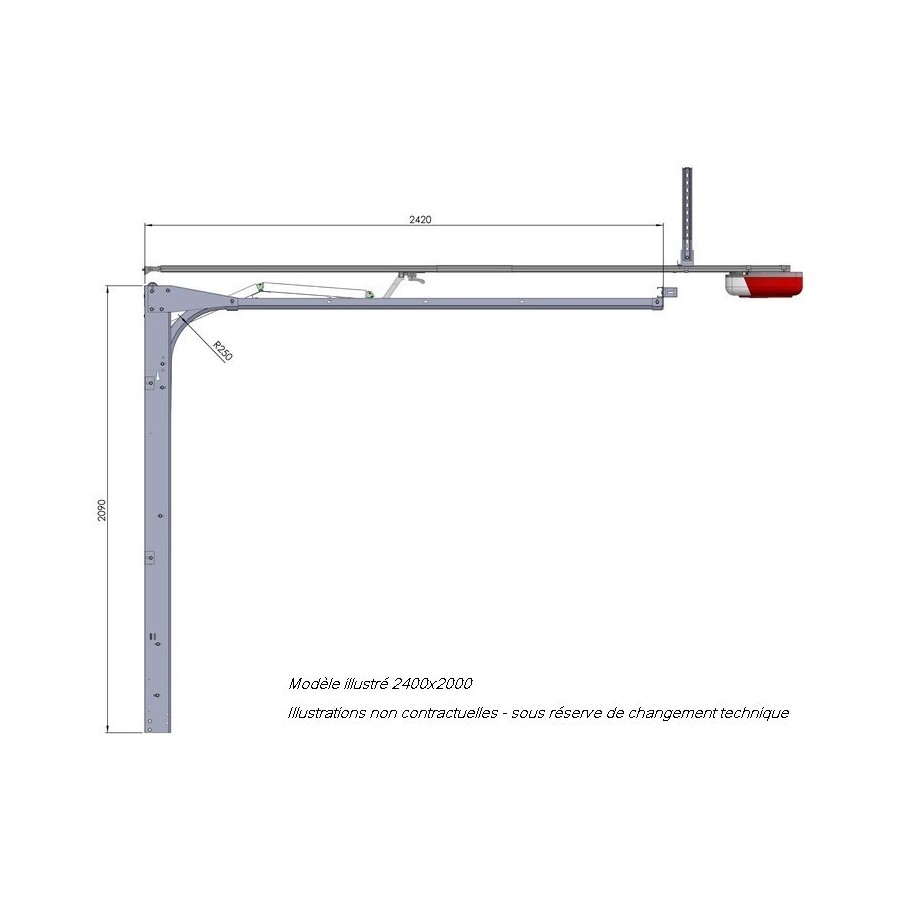 Equerre de suspente porte de garage sectionnelle