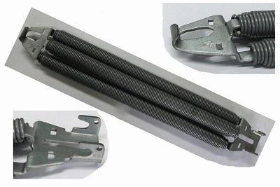Porte de garage basculante à ressorts avec motorisation combinée