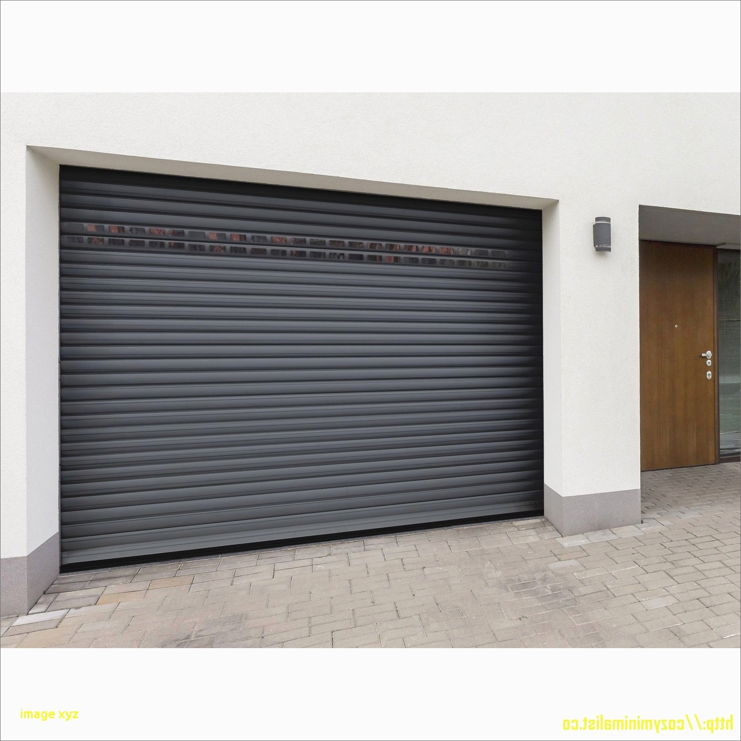 Porte de garage à deux vantaux en bois d'épicéa, h. 2 m l. 2,40 m