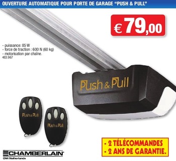 Moteur de porte de garage push & pull