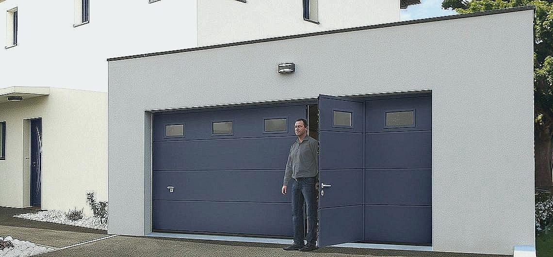 Porte de garage sectionnelle avec moteur