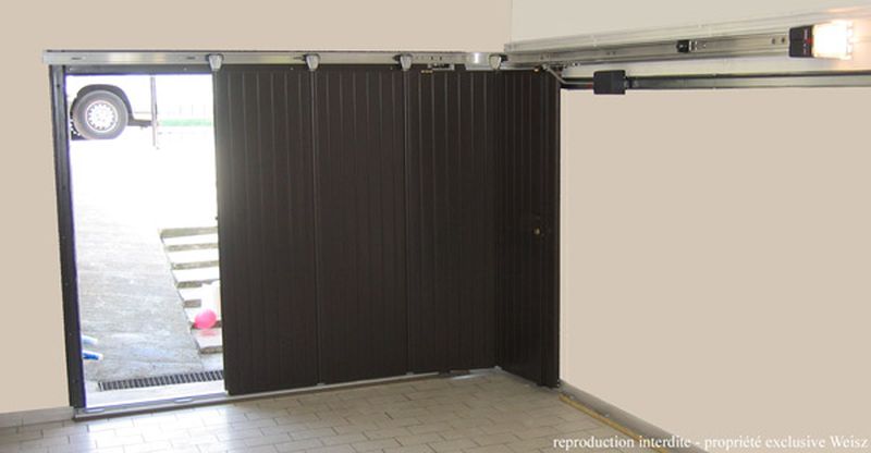 Porte de garage electrique coulissante